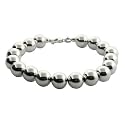 10mm Sterling Silver Bead Bracelet