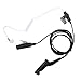 Caroo 2-Wire Clear Coil Surveillance Kit for Motorola MTP850 MOTOTRBO XPR-6550 XPR-7580 APX-4000