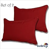 SET OF 2 Sunbrella Outdoor/Indoor LUMBAR PILLOWS by Comfort Classics
