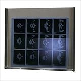 IMAGE OF Mag Rak - 2210 Series One Pocket Metal File Rack Side Panels: Black on Oak, Center Panels: Oak, Color: Blueberry