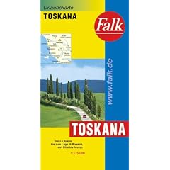 Falk Urlaubskarte Toskana 1:175 000 von La Sp�zia bis zum Lago di Bolsena, von Elba bis Arezzo
