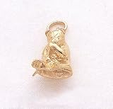 14kt Yellow Gold Panda Bear Charm. 3-Dimensional