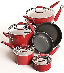 KitchenAid Porcelain Hard-Base 10-pc. Cookware Set - Red product image