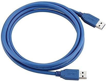 Superspeed USB 3.0 Type A Male to Type A Male 24/28AWG Cable 6 Feet, Blue by Bargain Cable