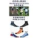 6 PAIRS COOLMAX SOCKS (DEFEET, SOCKGUY, AND LIN MIX) RUNNING/CYCLING SOCKS - MOSTLY DARK