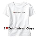 T-Shirt Woman White " I Love Dominican Guys " Dominican Republic Country