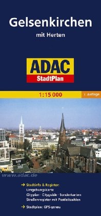 ADAC Stadtplan Gelsenkirchen 1 : 15 000: Stadtinfo & Register: Umgebungskarte, Cityplan, Cityguide, Sonderkarten, Stra&szlig;enregister mit Postleitzahl ...