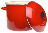 Le Creuset Enamel-on-Steel 16-Quart Covered Stockpot, Red