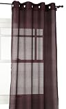 TexStyle Twilight Grommet 50-Inch by 84-Inch Top Window Panel, Plum
