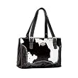 American West Purse Ebony & Ivory Large Three Compartment Handbag