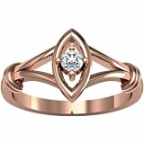 18K Rose Gold Diamond Promise Ring - 0.10 Ct.