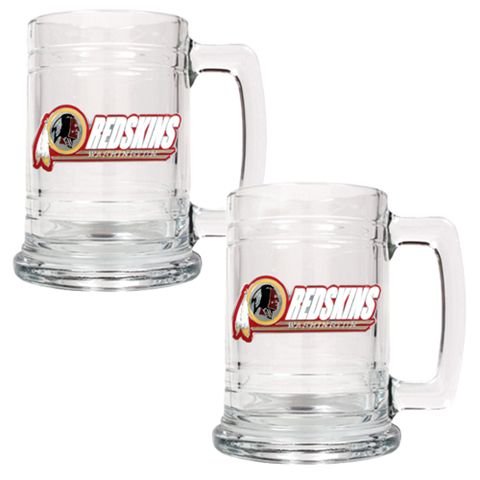 Washington Redskins Set of 2 Beer Mugs