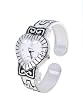 Geneva Platinum Women's Heart Face Bangle Watch��
