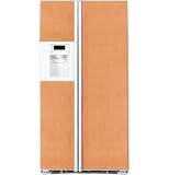 Review GE  / GE Profile PSIC5RGXWV 24.6 cu. ft. Counter-Depth Side-by-Side Refrigerator with 3 Glass Shelves, Clear Gallon Door Storage, Dual-Level Lighting, External Ice/Water Dispenser and Requires Custom Panels: White Dispenser and Visor Handles