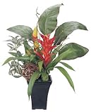 Mixed Silk Tropical Arrangement: Orange Red