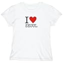 T-Shirt Woman White " Love Classic Seoul " South Korea City