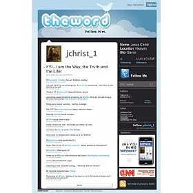 Theword Jesus Christ Twitter Art Poster Print - 24x36