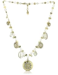 Liz Palacios "Crystales Opalos" Enameled Florette Locket with Cabochons and Quartz Crystal