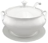 BIA Cordon Bleu 4-Piece Soup Tureen Serving Set with Ladle, White
