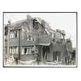 The Devastation Caused to a Semi-Detached House in Surrey by a German Air Raid Art Giclee Poster Print, 24x18