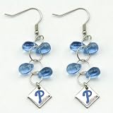 MLB Touch by Alyssa Milano Philadelphia Phillies Blue Beaded Drop Earrings