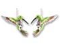Amethyst Hummingbird Silver and Enamel Earrings by Zarah