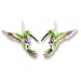 Amethyst Hummingbird Silver and Enamel Earrings by Zarah