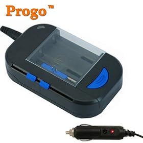 Progo brand Smart Universal All in One Battery Charger with USB Output and Car Charger. Chargers Digital Camera, Camcorder Battery, Cell Phone Battery, Rechargeable Ni-MH or Ni-CD AA & AAA battery, also charge iPhone 3G 4, iPod, iPad!