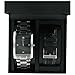 GUESS Stainless Steel/Black Leather Boxed Watc