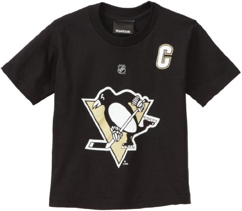 NHL Toddler Pittsburgh Penguins Sidney Crosby S/S Player Tee - Flat - R4P3Ktepa (Black, 4T)