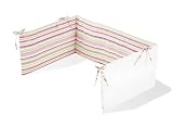 Pinolino 650585-7 - Nestchen f&uuml;r Kinderbetten, Streifen rosa/gr&uuml;n