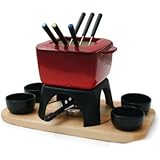 Swissmar Mont Blanc 15 Piece Meat Fondue Set, Red
