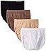 Ellen Tracy Women's 4 Pack Floral Jacquard Hi Cut Panty