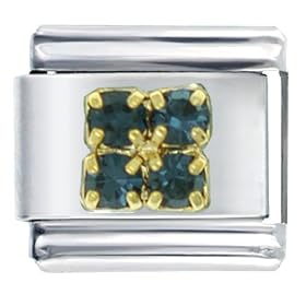 September Birthstone Italian Charm by 