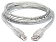 10ft Clear USB Ab Fully Rated 12MB/s USBa/usbb