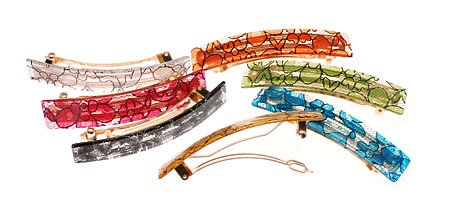 France Luxe Classic Rectangle Barrette - Mantilla