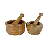 Berard French Olive Wood Crafted Mortar and Pestle Small or Large