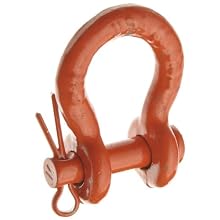 CM M346P Round Pin Midland Super Strong Anchor Shackle, Carbon, 1/4" Size, 3/4 ton Capacity