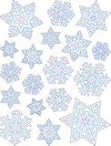 WINDOW CLING SNOWFLAKES 12 X 17