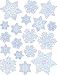 WINDOW CLING SNOWFLAKES 12 X 17
