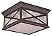 11 in. Outdoor Flush Mount in Rust Iron