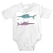 Onesie with gun, saw, swimming, water, fish