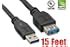 iMBAPrice&reg; USB 3.0 Extender - 15 Feet SuperSpeed USB 3.0 A Male to USB 3.0 A Female Extension Cable (Black)