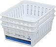 Basic Square Mini Bin Storage Trays - White - 3pk