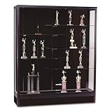 ~:~ BALT INC. ~:~ Large 5 Wide Freestanding Display Case, Black Panels/Black Frame
