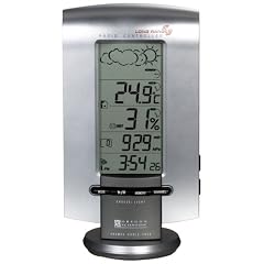 Oregon Scientific BAR 898 HG Funkwetterstation, Thermo-/Hygrometer, 3-Kanal, bis 100m Reichweite, silber
