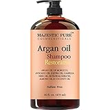 Argan Oil Shampoo from Majestic Pure Offers Vitamin Enriched Gentle Hair Restoration Formula for Daily Use, Sulfate Free, Moroccan Oil & Potent Natural Ingredients, for Men and Women 16 fl. oz