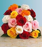 12+6 FREE Mixed Roses + FREE Vase