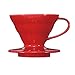 Hario V60 Ceramic Coffee Dripper, Size 01, Red