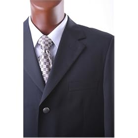 Mens Super 110's Black 100% Virgin Wool Super Straited Blazer by Cianni